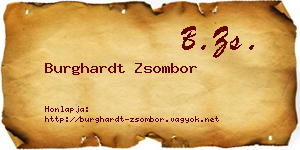 Burghardt Zsombor névjegykártya